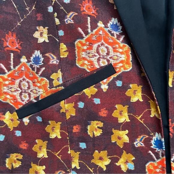 Cartonnier Tuxedo Blazer Ombré Floral Pattern, Size 4 - Picture 10 of 16